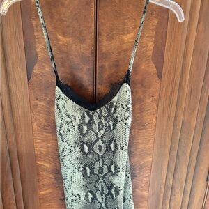 Snakeskin Print Spaghetti Strap Cami
